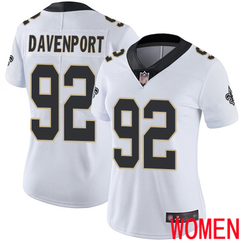 New Orleans Saints Limited White Women Marcus Davenport Road Jersey NFL Football #92 Vapor Untouchable Jersey